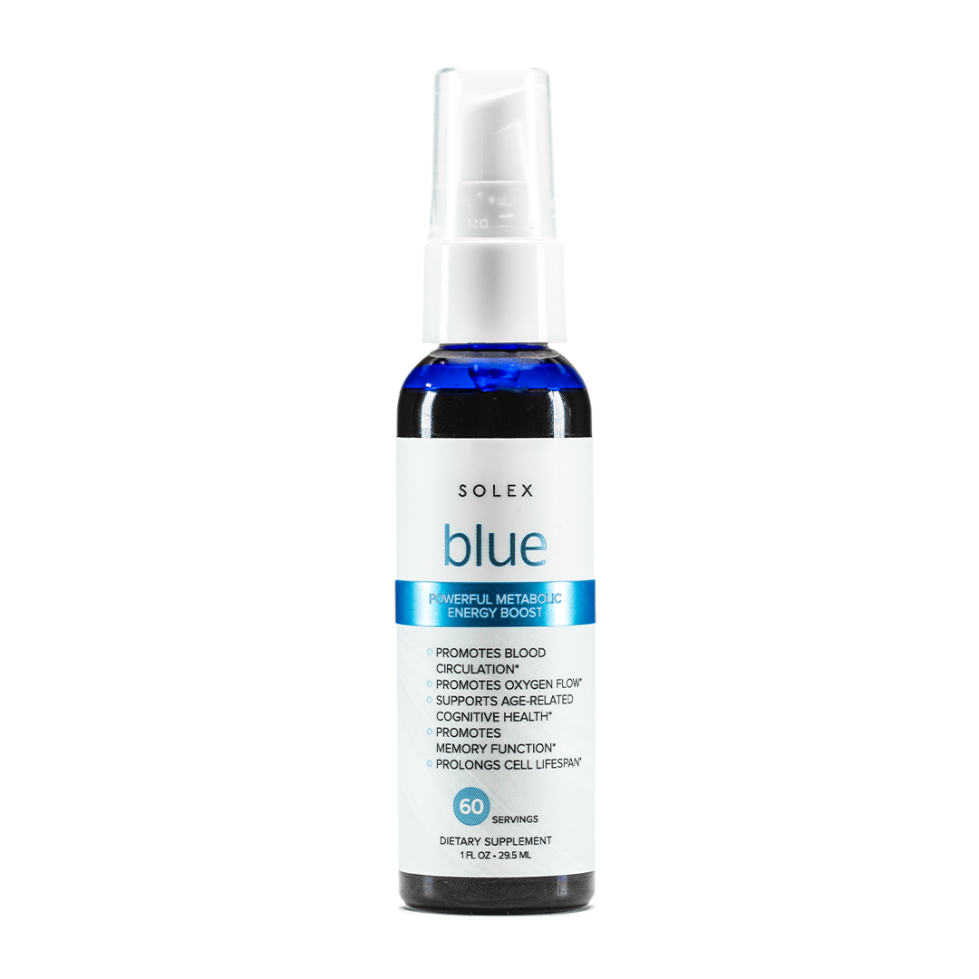 Solex Blue supplement spray — powerful metabolic energy boost, promotes blood circulation and oxygen flow