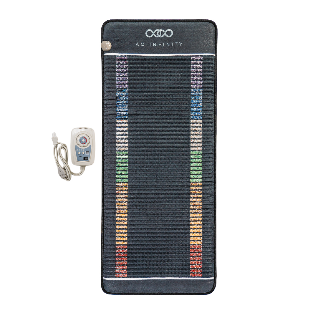 AO Infinity Mat PEMF therapy mat with chakra stones — Solex Global frequency wellness